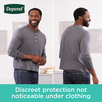 Depend Fresh Protection Adult Incontinence Underwear for Men, Disposable, XXL, Grey, 44 Count (53305)