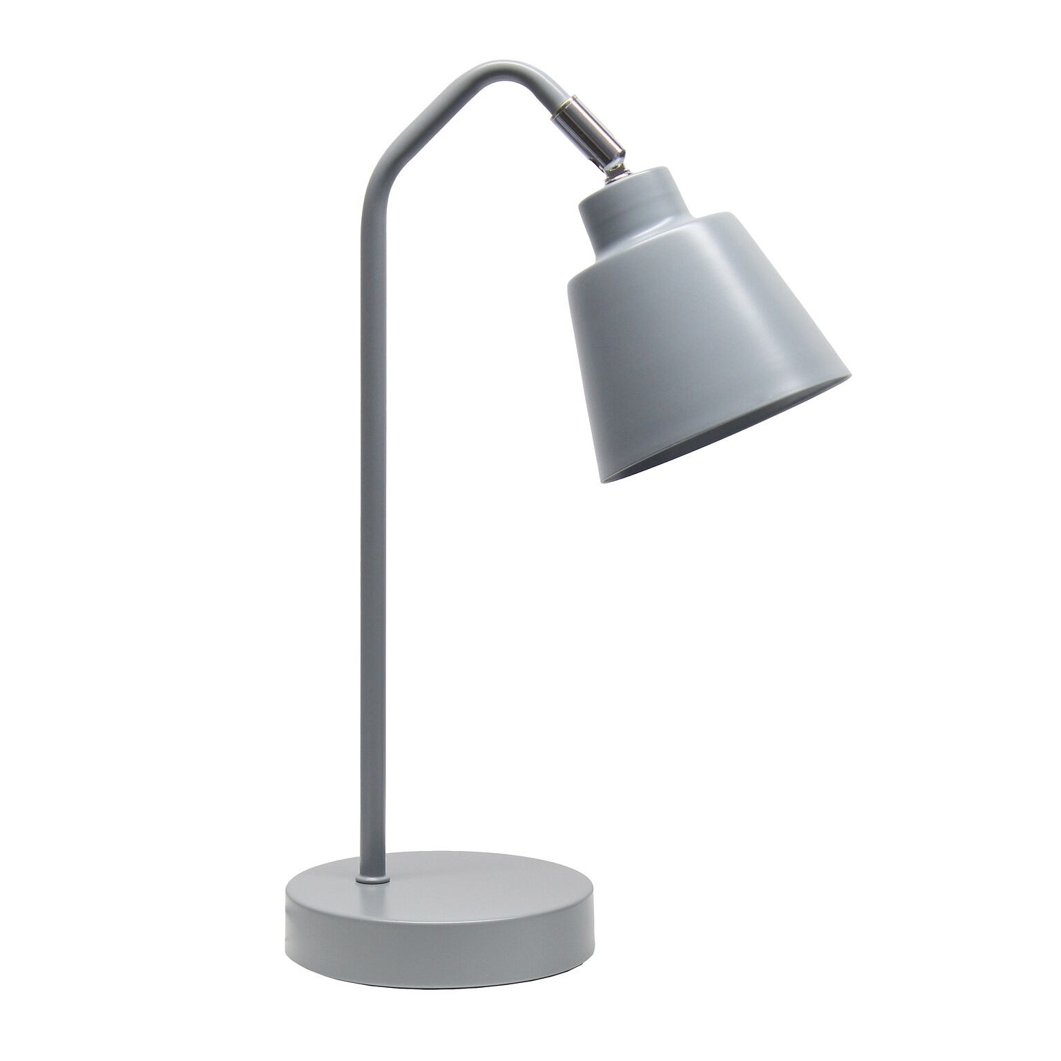 Simple Designs Sleek Essentials LED Desk Lamp, 16, Gray (LD1077-GRY)