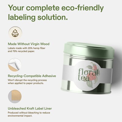 Avery Wraparound Band Laser/Inkjet Multipurpose Labels, 1.5" x 3.5", Off-White (80/Pack)