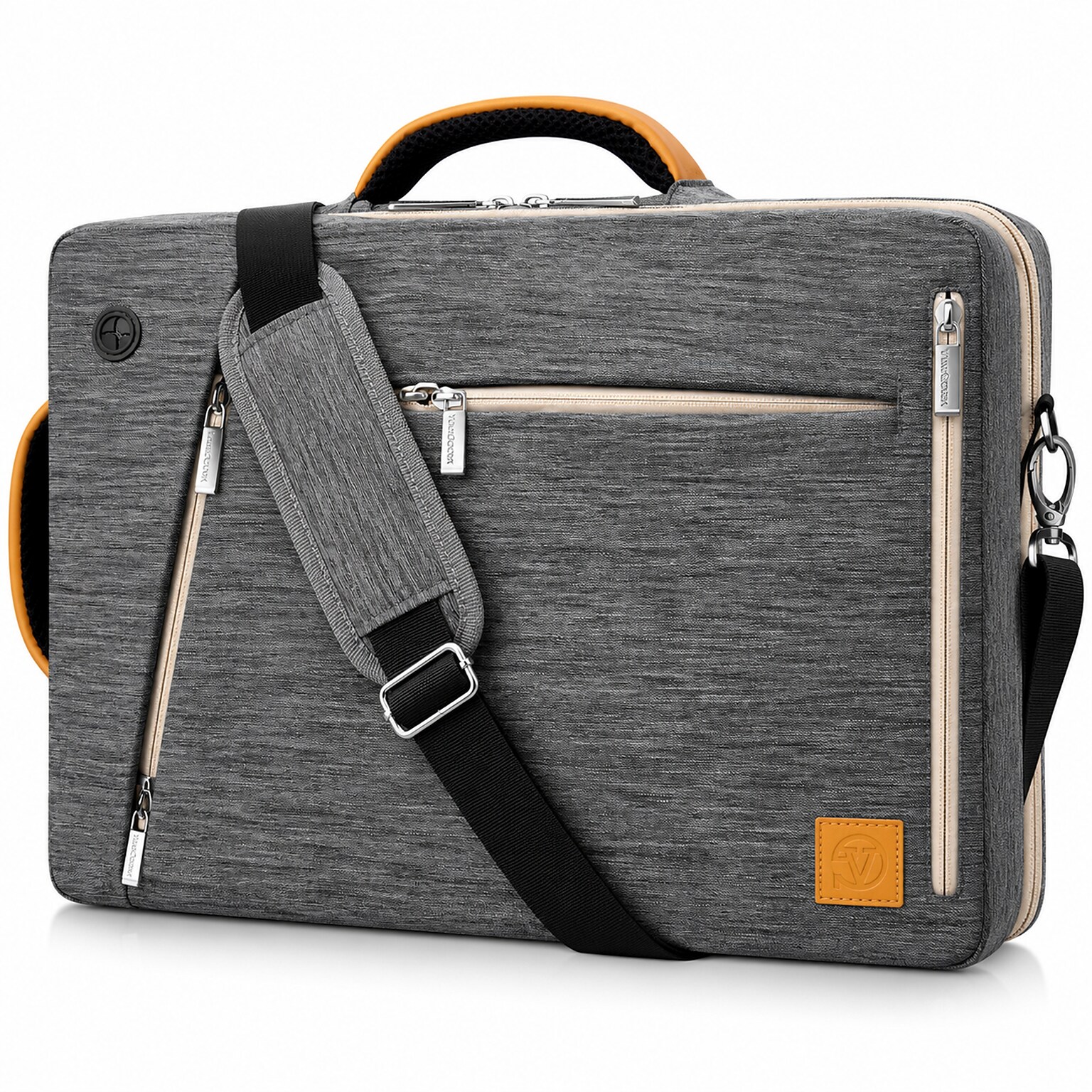 VanGoddy Laptop Messenger, Gray Nylon (LAPLEA022)