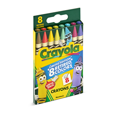 Crayola Limited Edition Retired Color Crayons, Assorted Colors, 8/Pack (52-3019)