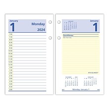 2024 AT-A-GLANCE QuickNotes 6 x 3.5 Daily Desk Calendar Refill, Multicolor (E517-50-24)