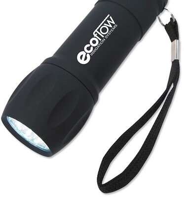 Custom Rubberized Torch Light w/ Strap