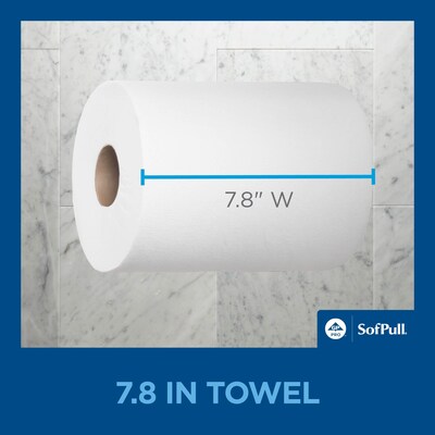 SofPull Centerpull Paper Towels, 1-ply, 320 Sheets/Roll, 6 Rolls/Pack (28124)