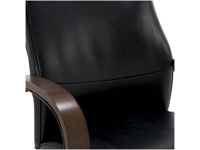 Thomasville Furniture Lockhart Ergonomic Bonded Leather Swivel Executive Chair, Black (51494-BLK)
