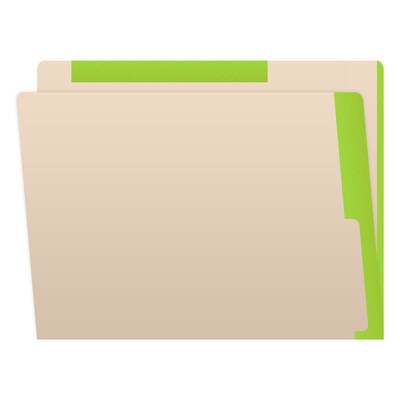 Medical Arts Press Standard Reinforced File Folder, Straight Cut, Letter Size, Manila/Light Green, 50/Box (50693LG)