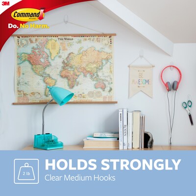 Command Medium Hooks Value Pack, Clear, 6 Hooks (17091CLR-6ES)