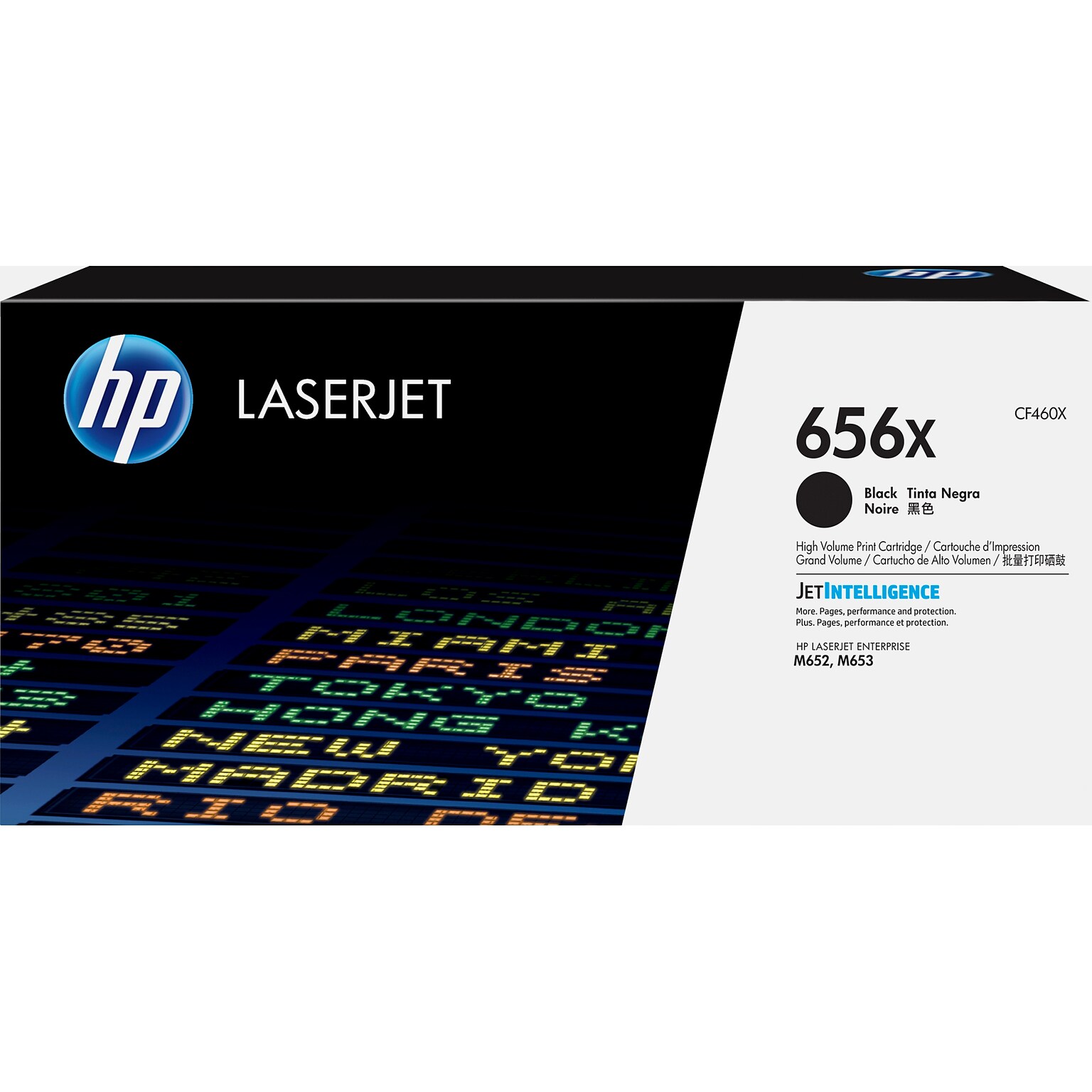 HP 656X Black High Yield Toner Cartridge, Prints Up to 27,000 Pages (CF460X)