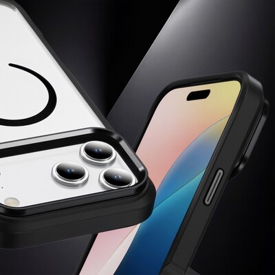 SaharaCase Raider Series MagSafe Compatible Phone Case for iPhone 17 Pro, Shock Absorbing, Scorpion Black (CP00980)