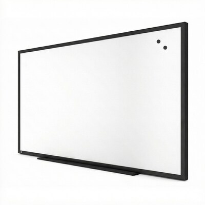 TRU RED™ Magnetic Porcelain Dry Erase Board, Black Frame, 6 x 4 (TR61190)