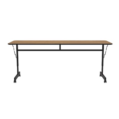 Correll Econoline Flip Top Nesting Table, 24x72, Medium Oak (FTM2472TF-06)
