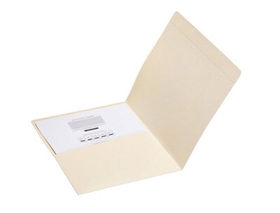 Smead Pocket Folder, Reinforced Straight-Cut Tab, Letter Size, Manila, 50/Box (10315)