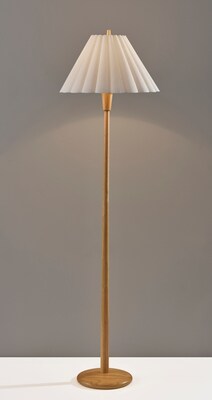 Adesso Scallop 60.75" Wood Floor Lamp with Empire Shade (4146-12)