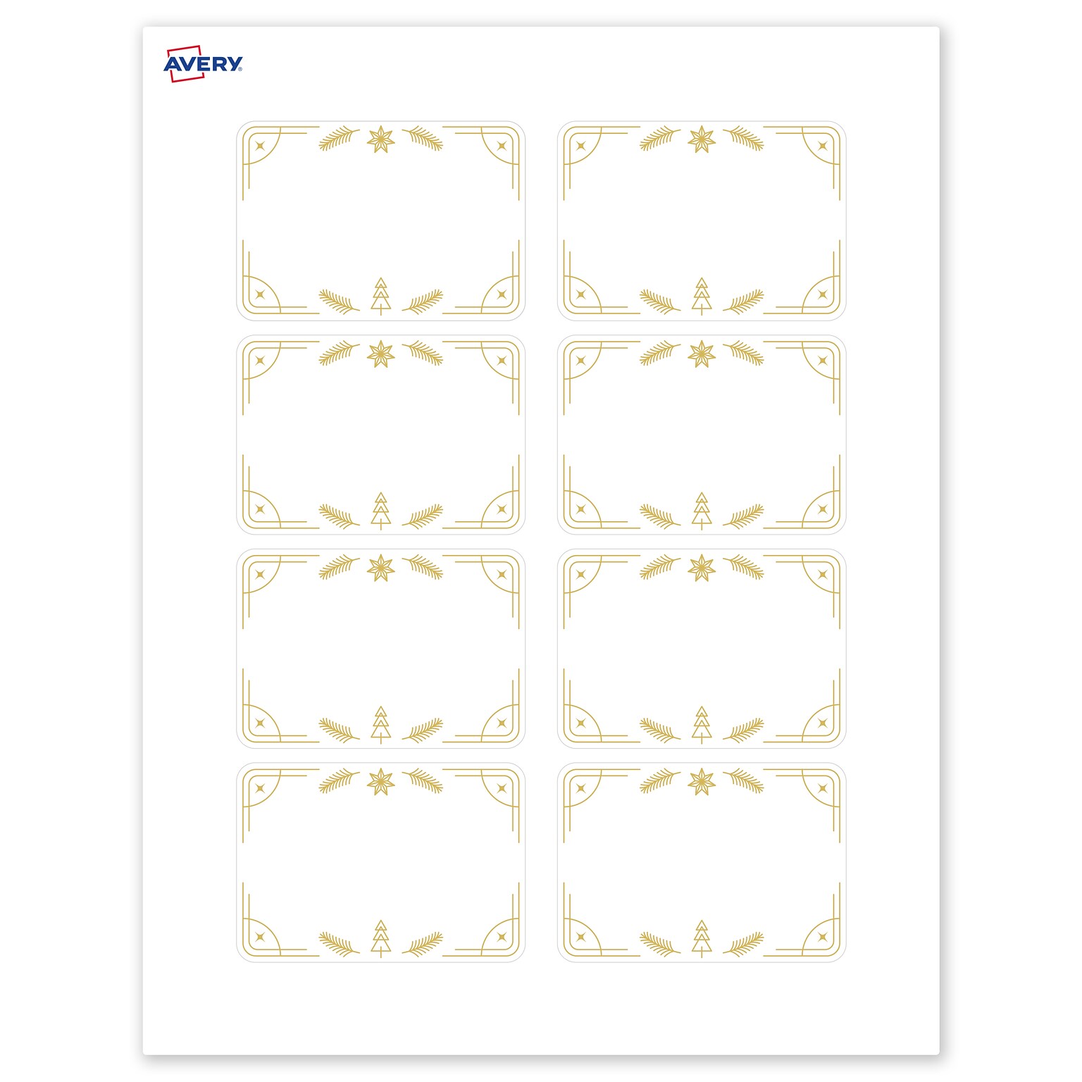 Avery Rectangle Multipurpose Labels, 2-1/3 x 3-3/8, White, 80/Pack (19479370633)