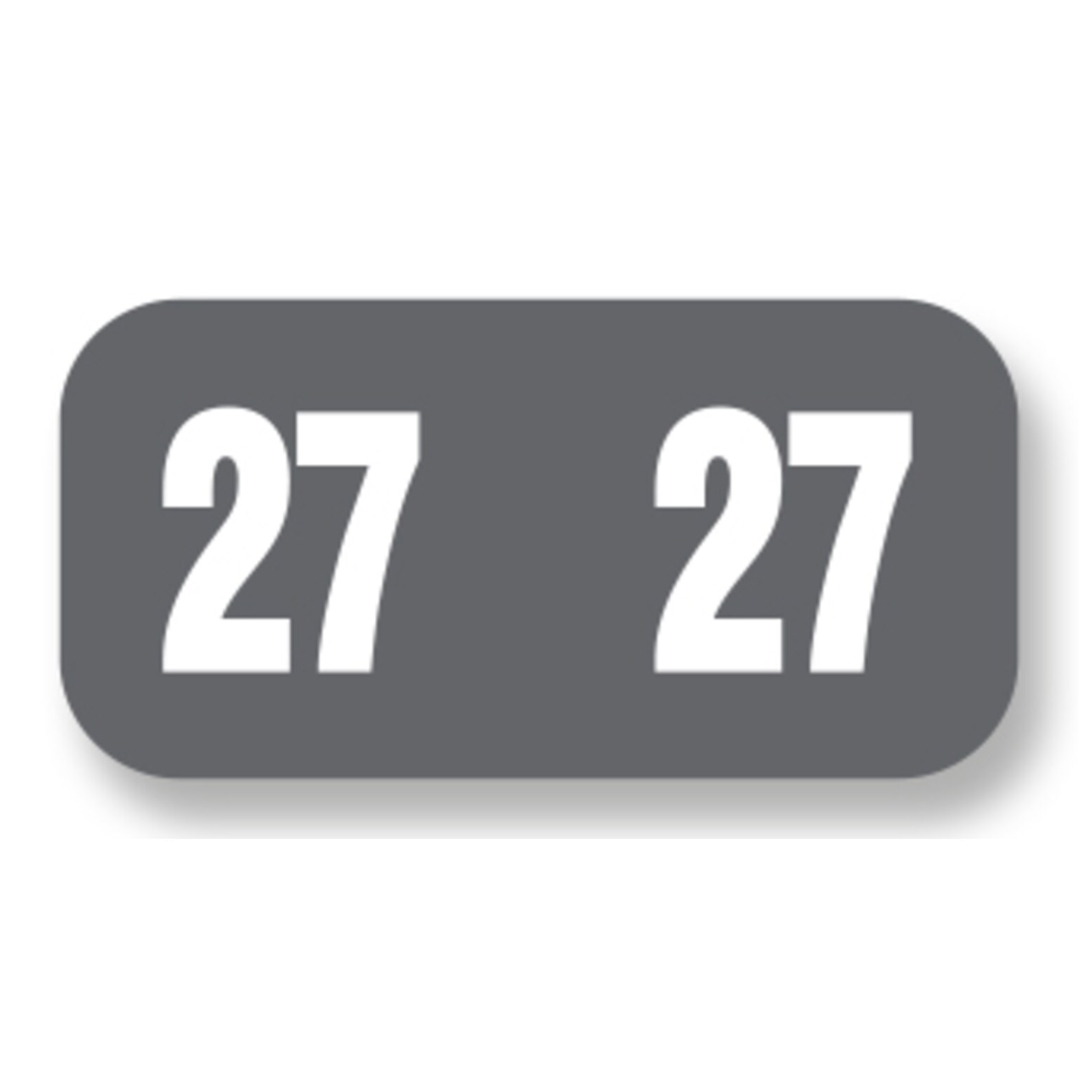 Medical Arts Press Smead Compatible Small End-Tab 2027 Year Label, 1/2 x 1, Gray, 250/Pack