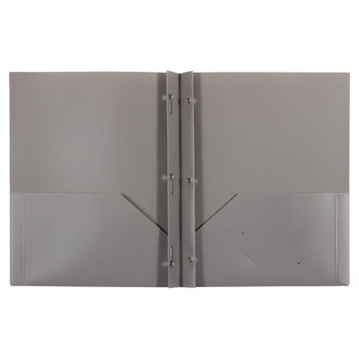JAM Paper Plastic Two-Pocket School Folders, Assorted Business Colors, 6/Pack (382ECBAasst)