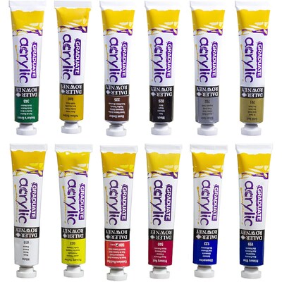 Daler-Rowney Graduate Acrylic, Assorted Colors, 22ml, 48/Set (DRWD1239000483)
