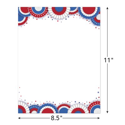 Great Papers Patriotic Everyday Letterhead, Multicolored, 50 Sheets/Pack (2025016)