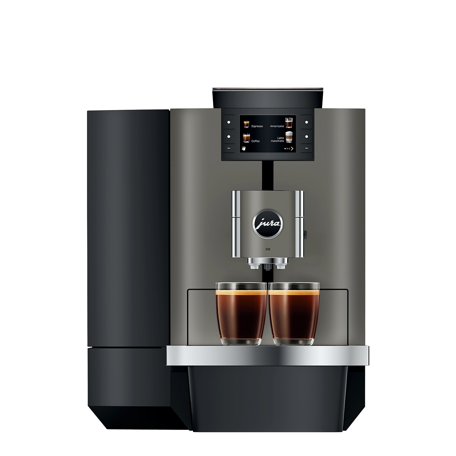 JURA X10 2-Cups Coffee & Espresso Machine Combination, Dark Inox (15669)