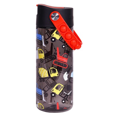 Elemental Splash Pop Plastic Water Bottle, 18 oz., Construction (EMLETR18CN9P)