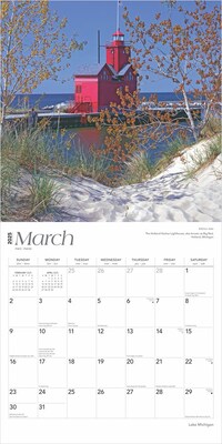 2025 BrownTrout Lake Michigan 12" x 12" Monthly Square Wall Calendar (9781975475048)