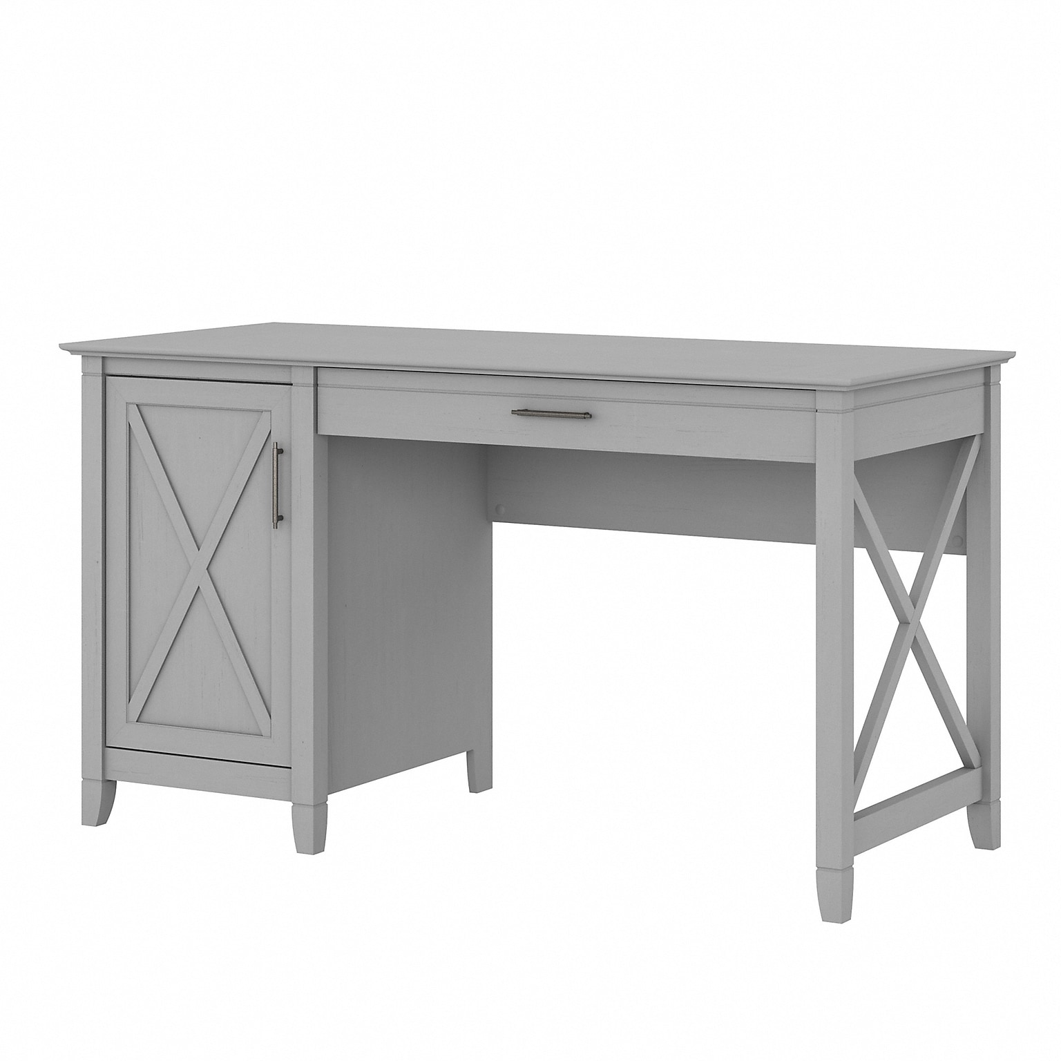 Bush Furniture Key West 54W Computer Desk with Keyboard Tray and Storage, Cape Cod Gray (KWD154CG-03)