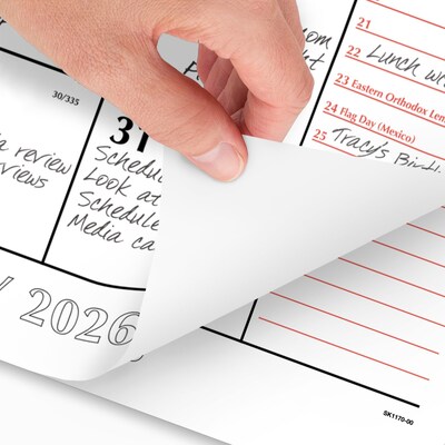 2026 AT-A-GLANCE 21.75 x 17 Monthly Desk Pad Calendar, White/Black (SK1170-00-26)