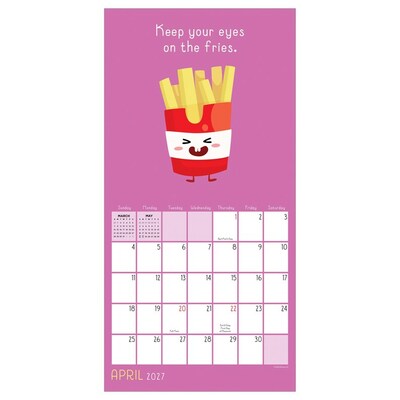 2027 TF Publishing Puns 7" x 7" Monthly Wall Calendar, Multicolored (27-2110)