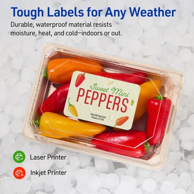 Avery Rectangle Laser Multipurpose Labels, 2.5" x 5", White, 75/Pack (19479399325)