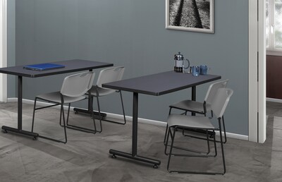 Regency Kobe 48 x 30 Metal and Wood Training Table, Grey (MKTRCT4830GY)