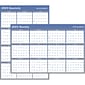 2024 AT-A-GLANCE 36 x 24 Yearly Dry Erase Wall Calendar, Reversible, Blue/Gray (A1102-24)
