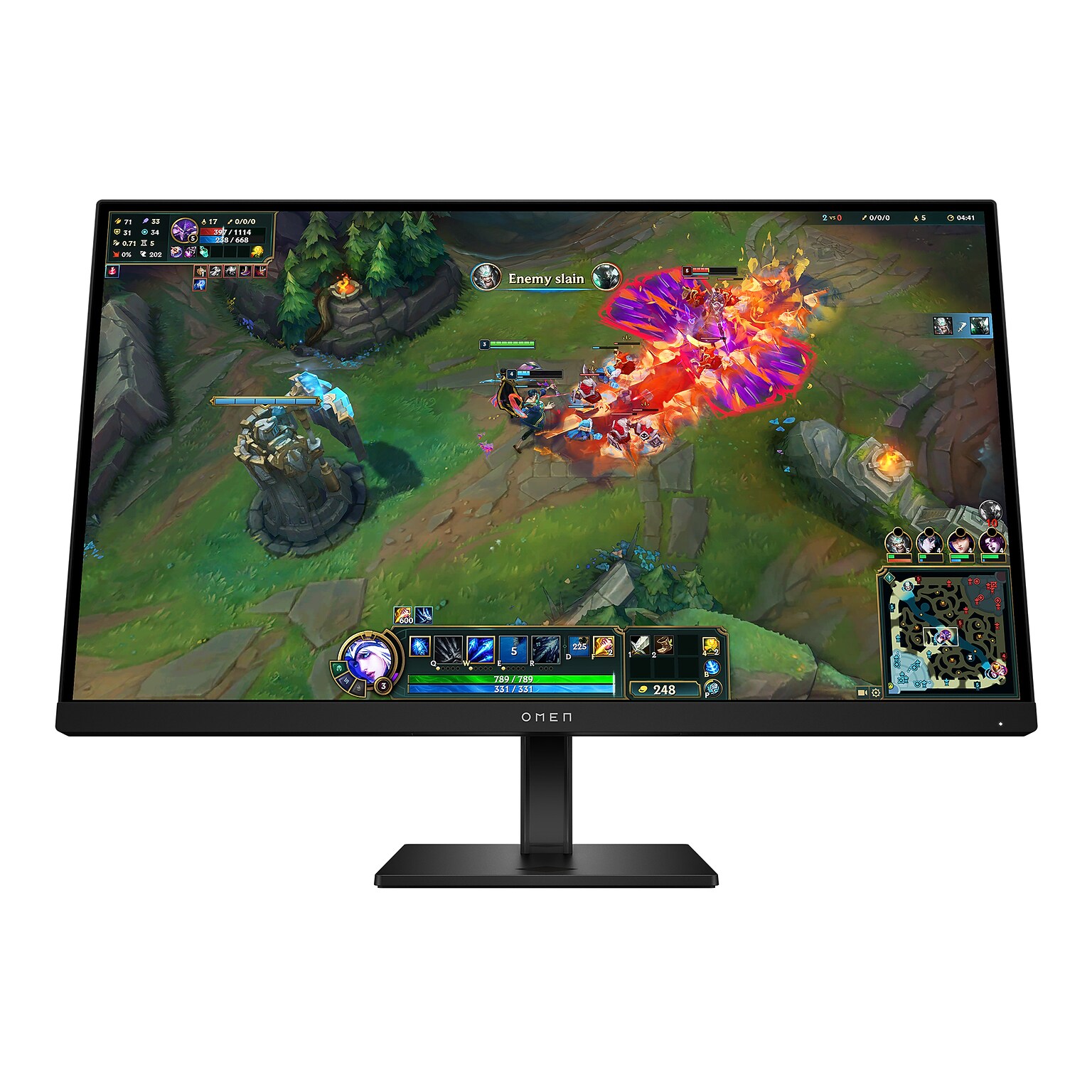 HP OMEN 27 QHD 180Hz LCD AMD FreeSync Gaming Monitor, HDR 400, Height Adjustable, Black (AV4H6AA#ABA)