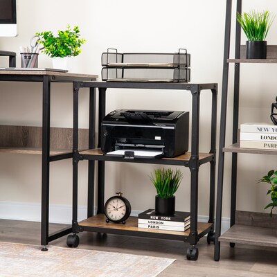 Mind Reader 3-Tier Multipurpose Utility Cart, Black (WDMTCART3T-BLK)