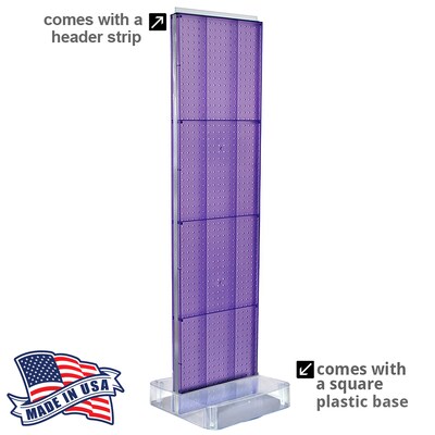 Azar Studio Base 60" x 17" Pegboard Floor Stand, Purple (700770-PUR-6C50)
