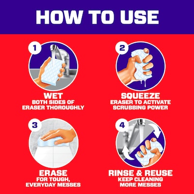 Mr. Clean Magic Eraser Sponge, White, 9 Pads/Pack (22880)