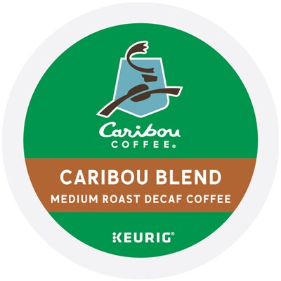 Caribou Coffee Caribou Blend Decaf Coffee Keurig® K-Cup® Pods, Medium Roast, 0.41 oz., 24/Box (6995)