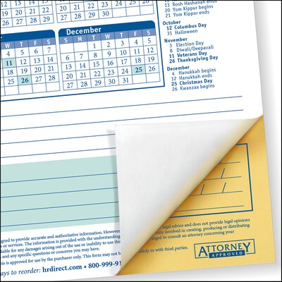 ComplyRight 2026 Time Off Request and Approval Form, 2-Part, 50 Forms/Pack (A0045)
