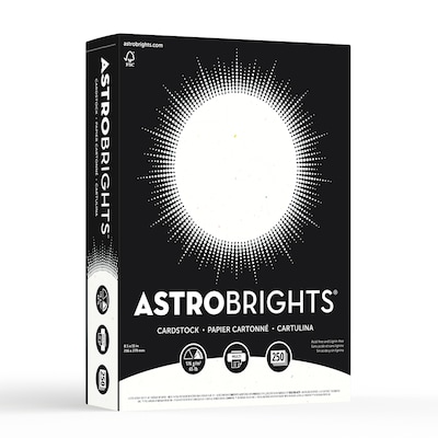 Astrobrights 65 lb. Cardstock Paper, 8.5 x 11, Stardust White, 250  Sheets/Pack (21408/22401)