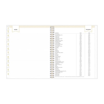 2025-2026 Day Designer for Blue Sky Rugby Stripe 8" x 10" Academic Daily & Monthly Personal Organizer (137885-A26)