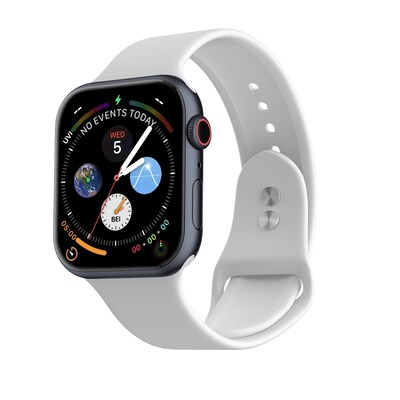 LAX Dual Clasp Silicone Band for Apple Watch, White