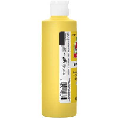 Apple Barrel Acrylic Paint Matte, 8oz., Bright Yellow, 6/Pack (APP20471E-6)