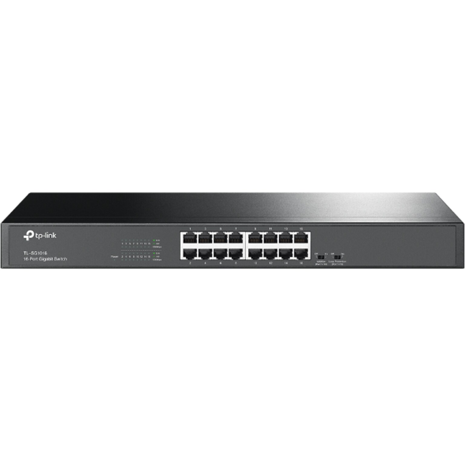 TP-LINK 16-Port Gigabit Ethernet Unmanaged Switch, Black (TL-SG1016)