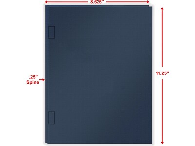 ComplyRight Tax Presentation Folder with Side-Staple Tabs, Navy Blue, 50/Pack (PNSS2)