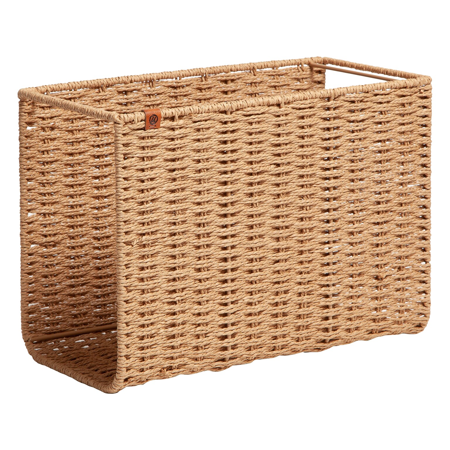U Brands Woven Paper Rope File Basket, Brown (6084U00-01)