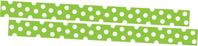 Barker Creek Double-Sided Border, 35 x 3, Dot to Dot Lime, 24/Pack (4438)
