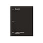 Staples 1-Subject Notebook, 8" x 10.5", College Ruled, 70 Sheets, Black, 6/Pack (TR58374)