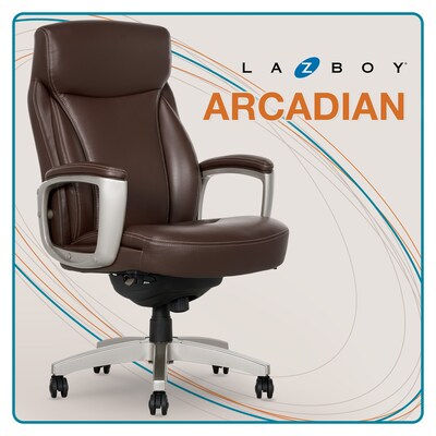 La-Z-Boy Arcadian Bonded Leather Executive Chair, Brown (60008)