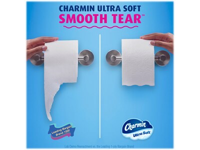 Charmin Ultra Soft Mega XL Toilet Paper, 2-Ply, White, 336 Sheets/Roll, 12 Rolls/Pack (08471)