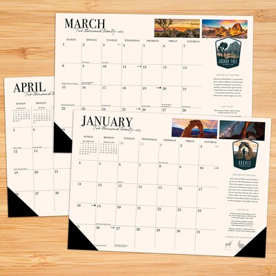 2026 Willow Creek National Parks 17 x 12 Monthly Desk Pad Calendar (57124)