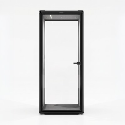 Uncaged Ergonomics Modular Acoustic Office Pod with Ventilation, Lighting and Power, Small, Black (POD-S-Black)